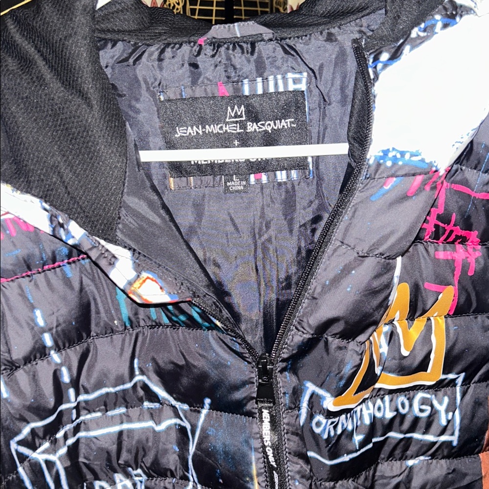 Unisex Jean Michel Basquiat Jacket - Black and Multicolor